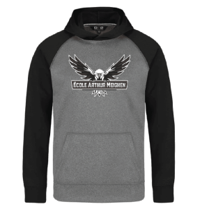 1630 Oakland Polyester Pull Over Hoodie - Grey/Black