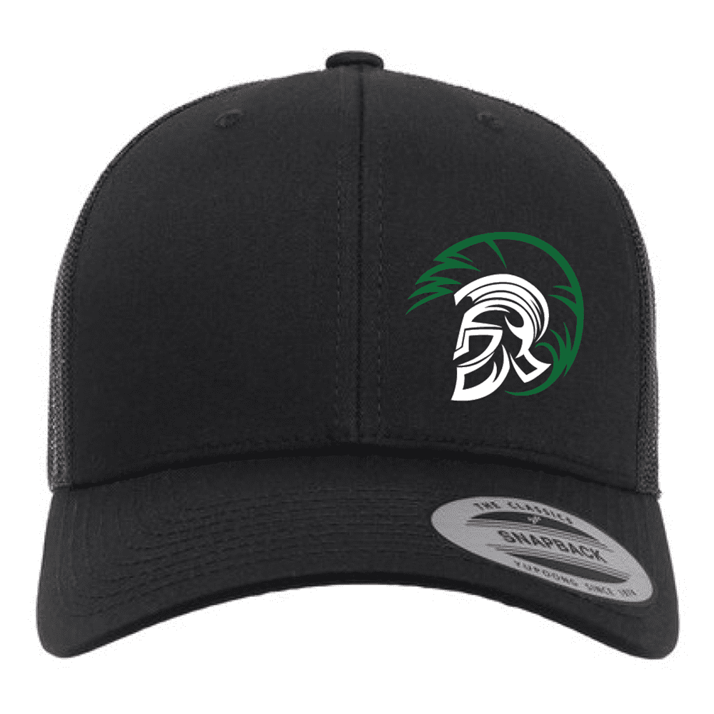 6606 Yupoong Adult Retro Trucker Cap - Black